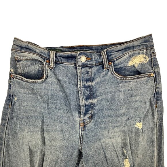 Wild Fable Highest Rise Straight Jeans Womens Size 12 Blue Denim Cotton Blend - Picture 4 of 12